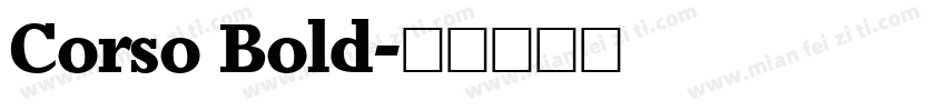 Corso Bold字体转换